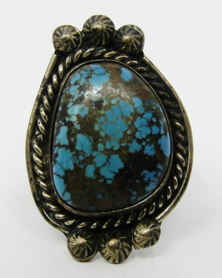 NAVAJO STERLING SPLIT SHANK RING WITH (1 of 4)