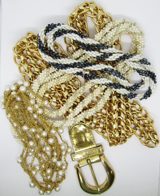 ASSORTED FASHION NECKLACES & BELT (1 of 3)