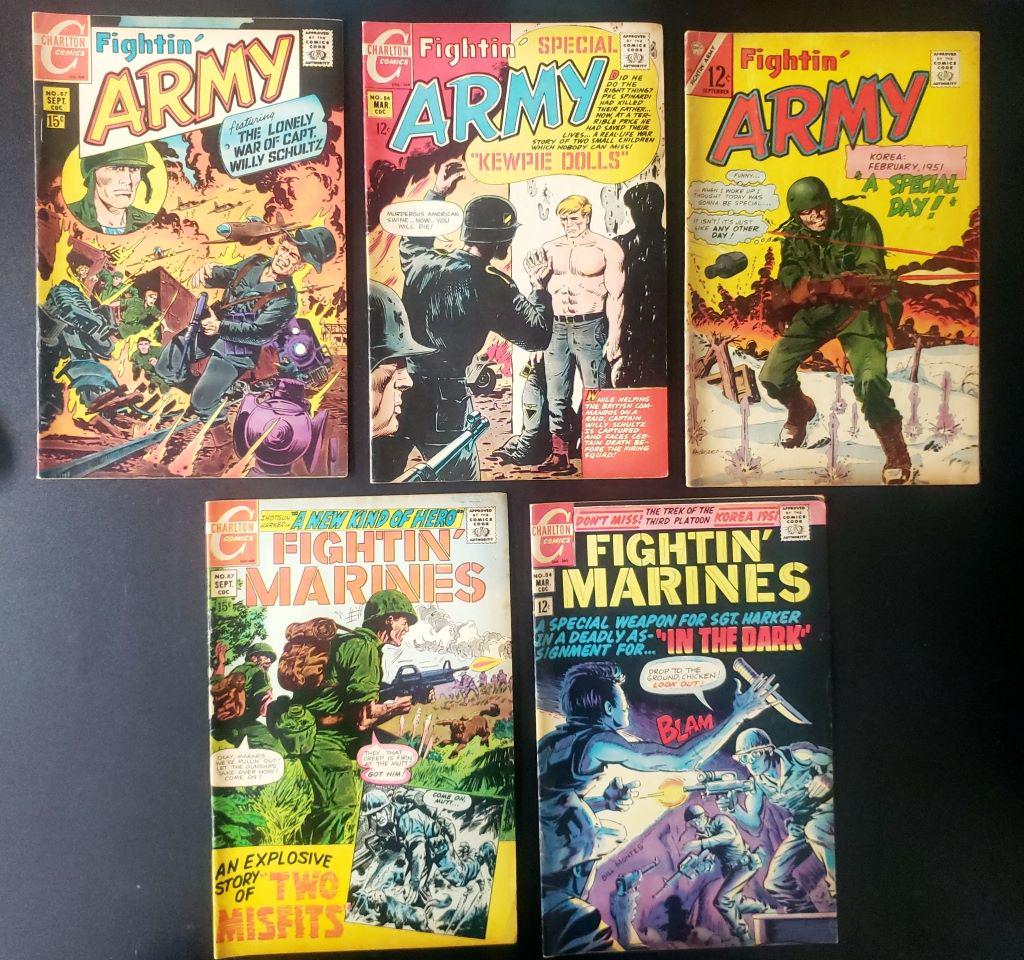 (5) CHARLTON FIGHTIN ARMY & MARINES (1 of 2)