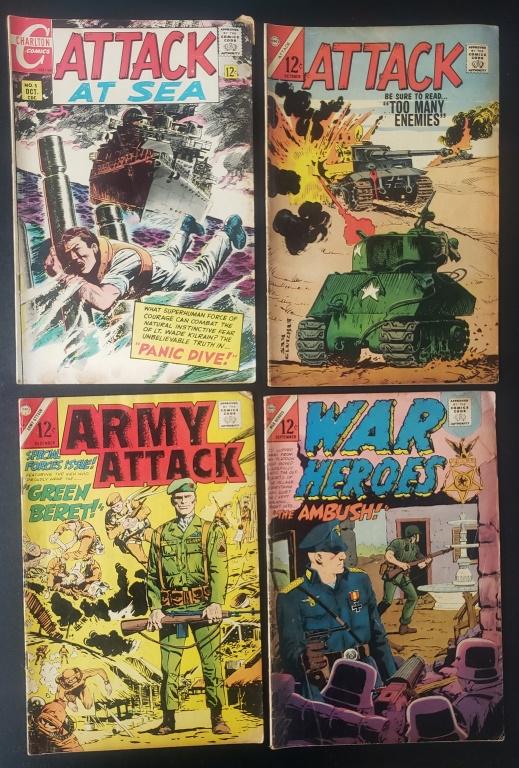 (4) CHARLTON "WAR" THEME COMICS (1 of 2)