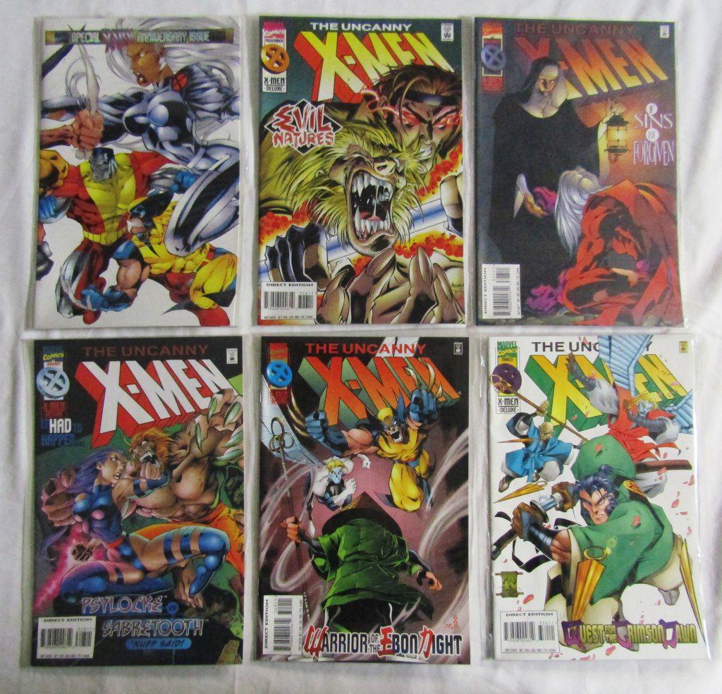 (6) MARVEL X-MEN COMIC BOOKS; THE UNCANNY X-MEN (1 of 4)