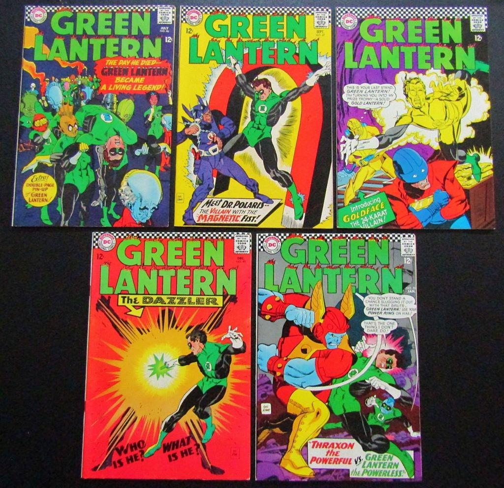 (5) 1966/67 DC GREEN LANTERN 12c ISSUES (1 of 2)