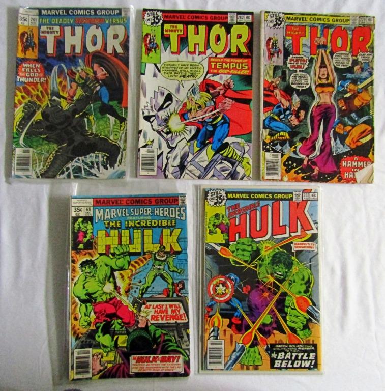 5-Marvel 35cent Comics (Thor) (Hulk) (1 of 2)