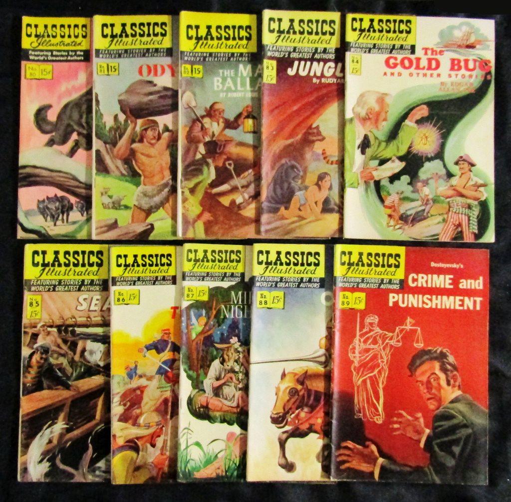 (10) CLASSIC ILLUSTRATED #80 thru #89 (1 of 2)