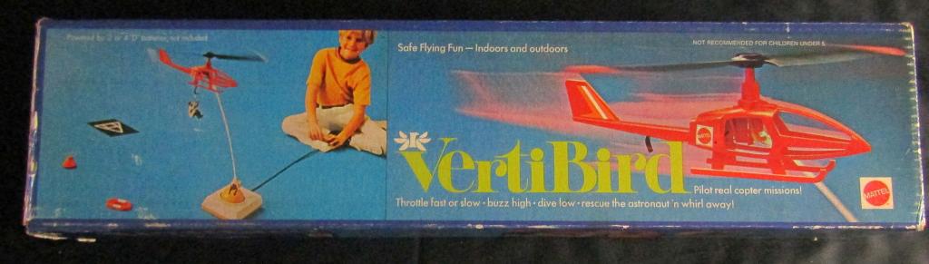 1971 Mattel VertiBird Astronaut: Rescue Helicopter w/Box - WITH SOME ACCESSORIES - UNTESTED