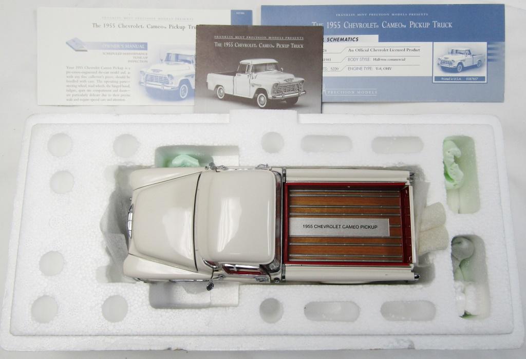 1955 CHEVREOLET CAMEO PICKUP TRUCK: by FRANKLIN MINT - NEW IN BOX