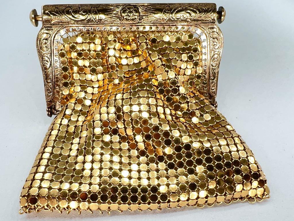 US Zone Germany Gold Metal Mesh Coin Purse (1 of 5)