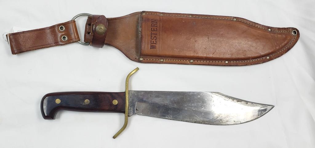Coffin Handle Bowie - Damascus - Arizona Custom Knives