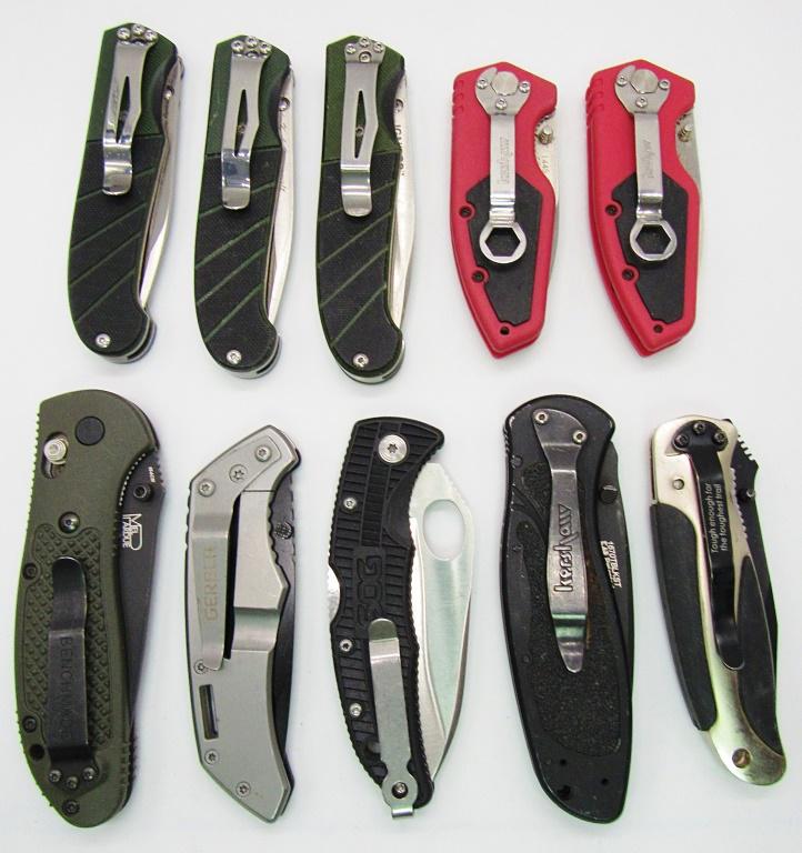 (10) TACTICAL KNIFE LOT - VARIOUS BRANDS (1 of 2)