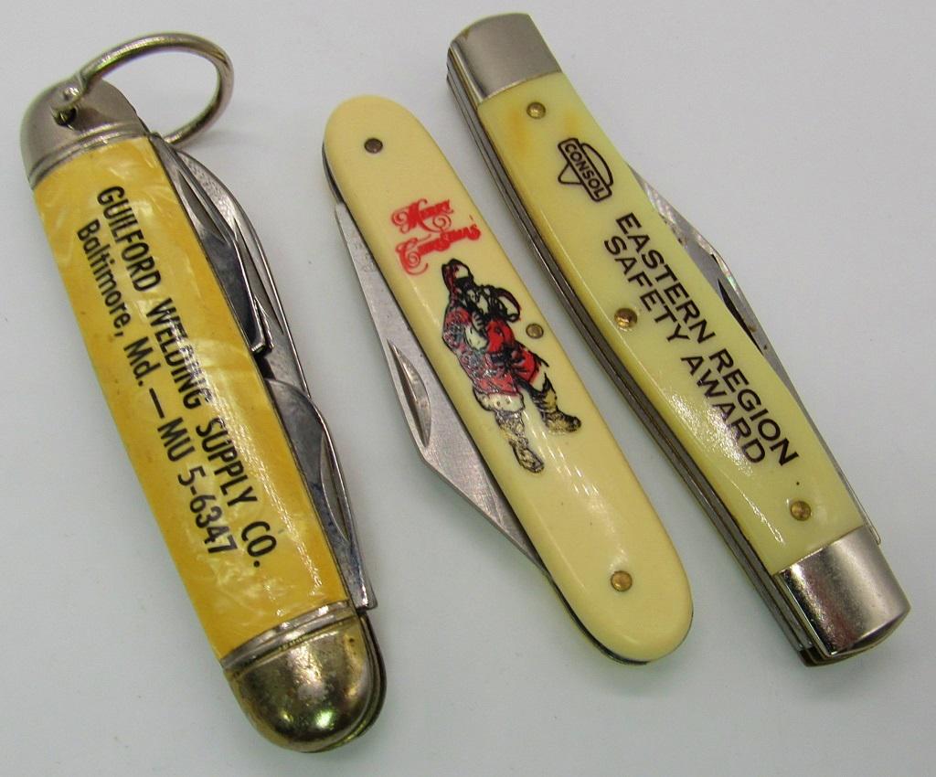(3) ADVERTISING FOLDING POCKET KNIVES (1 of 3)