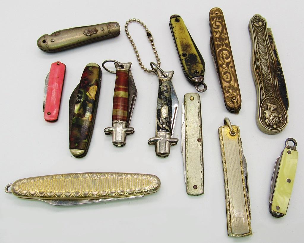(12) ORANATE / MINATURE POCKET KNIVES (1 of 2)