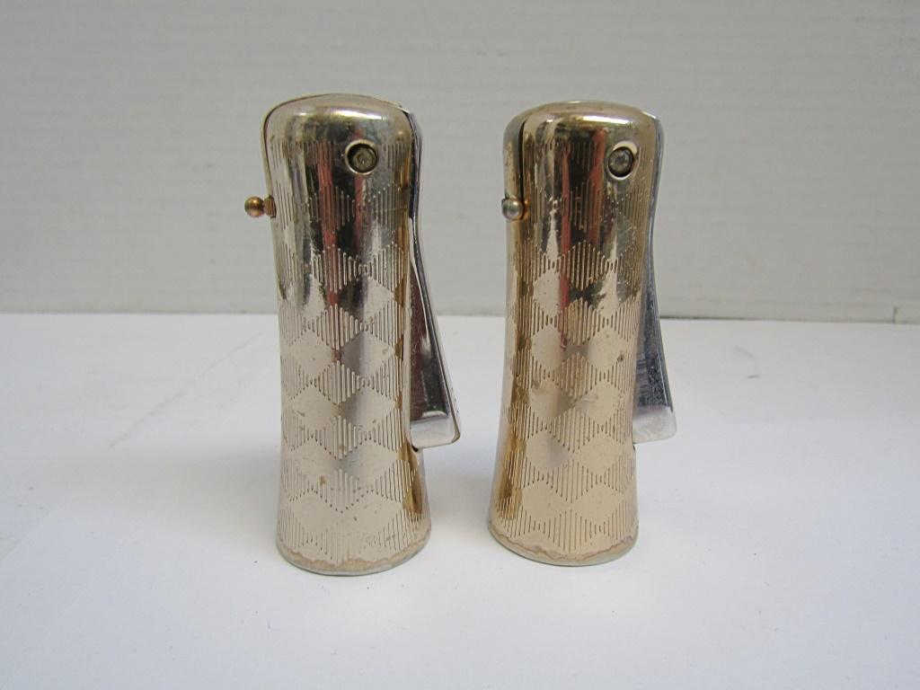 VTG RONSON FLINT GOLD TONED LIGHTERS!: TUBED LIGHTERS