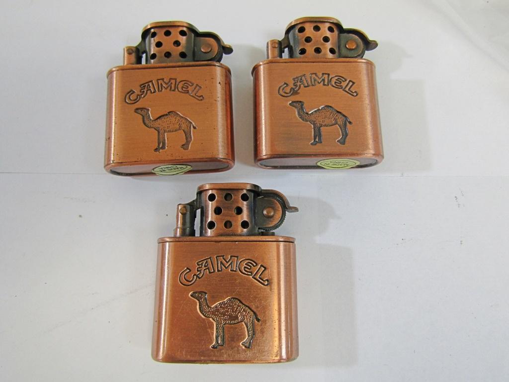 (3) Open Lid Cover Camel Advertising Lighter! (1 of 4)