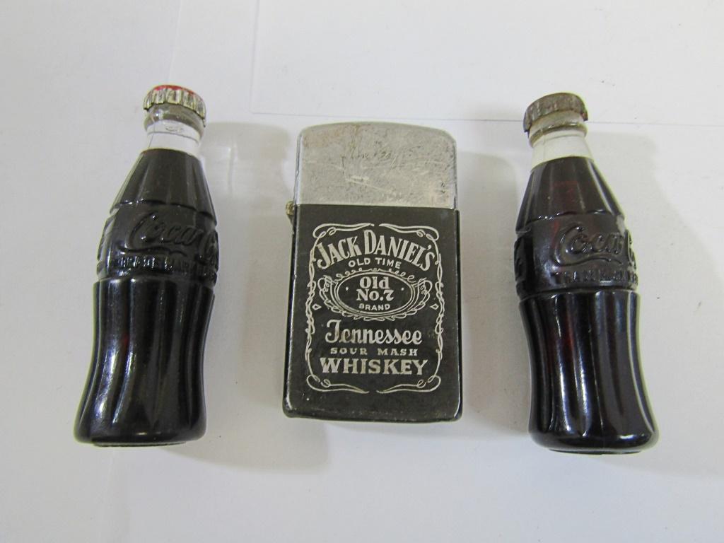 (3) JACK DANIEL'S AND COCA-COLA LIGHTERS! (1 of 3)