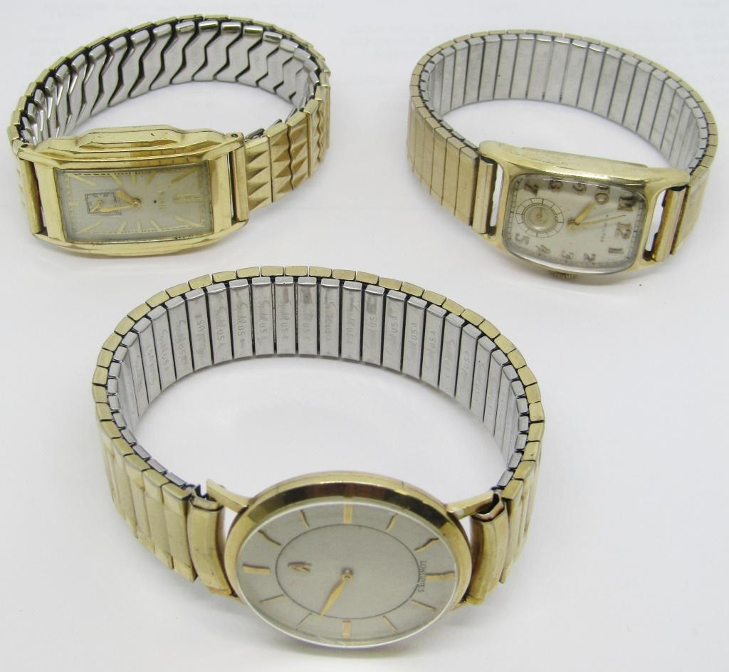 Elgin, Longines, Hamilton Mens watches: Mens classic watches set of 3 - Not Tested