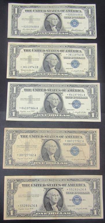 (5) SILVER CERTIFICATES "STAR NOTES" (1 of 2)