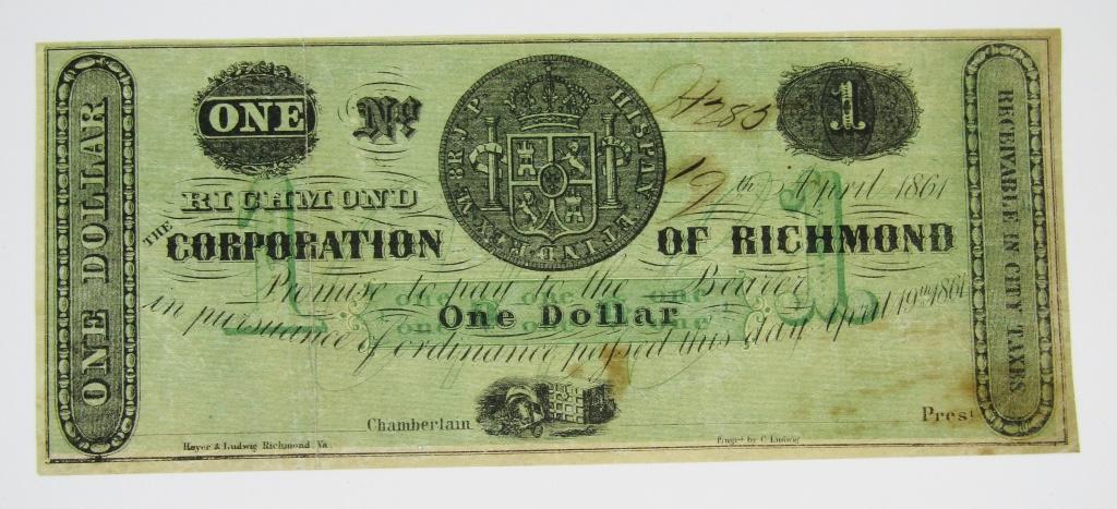 $1 CORPORATION of RICHMOND OBSOLETE NOTE (1 of 2)