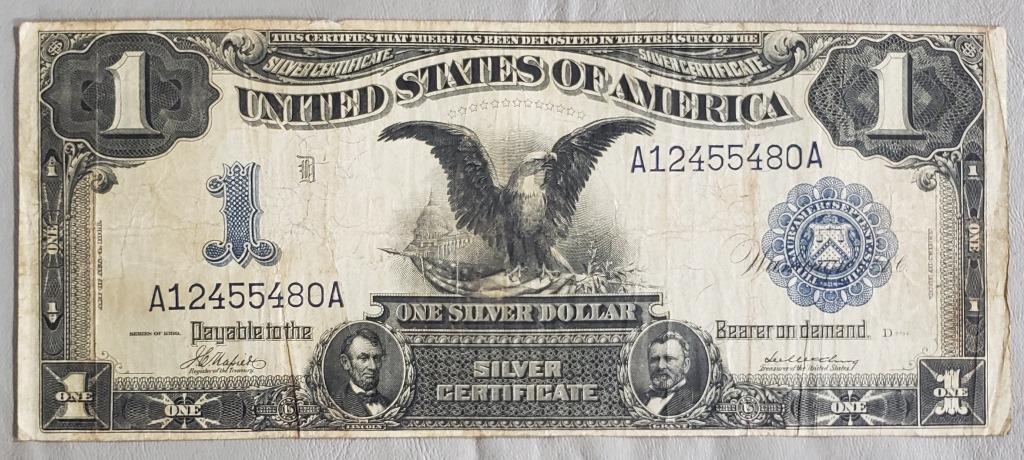 1899 $1 "BLACK EAGLE" SILVER CERTIFICATE (1 of 2)