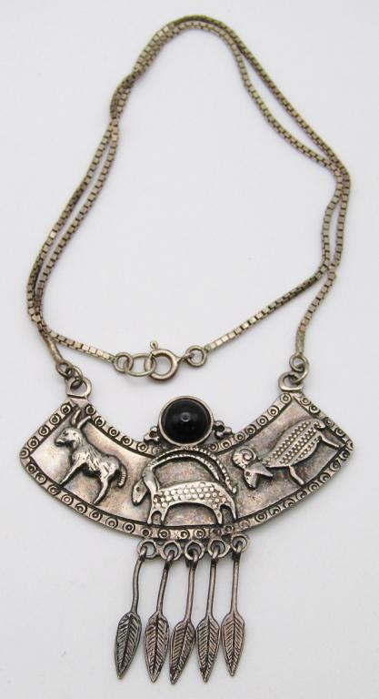 K MARKED 925 RAM DESIGN NECKLACE WITH (1 of 4)