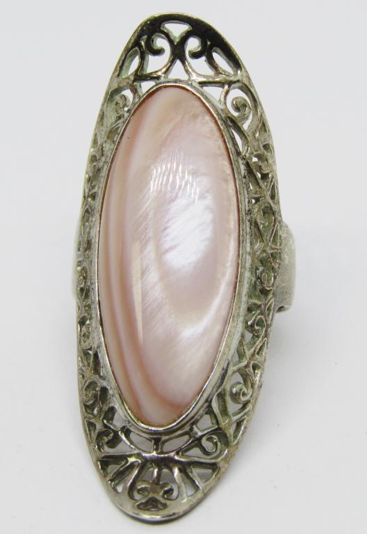 VINTAGE STERLING FASHION RING WITH (1 of 4)