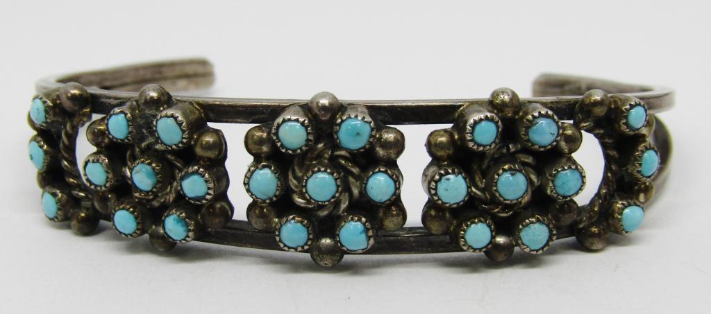 SOUTHWESTERN STERLING SPLIT SHANK CUFF (1 of 3)