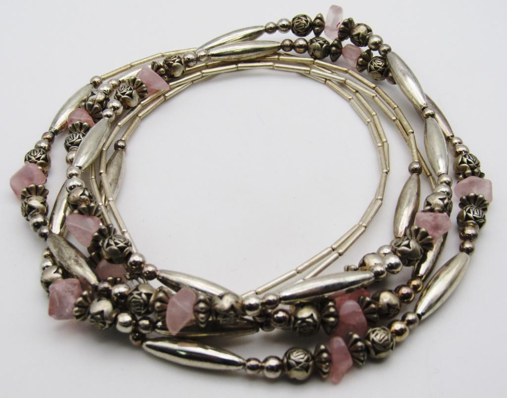 DOUBLE STRANDED LIQUID STERLING NECKLACE (1 of 2)