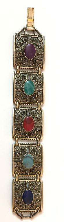 SARAH COV PANEL BRACELET W/ MULTI COLOR STONES (1 of 3)