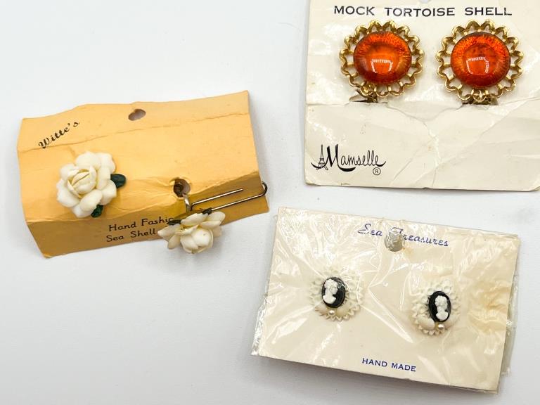 VINTAGE SHORE COLLECTION: VINTAGE SHORE COLLECTION, MOCK TORTOISE SHELL BY MAMSELLE, HAND FASHIONED SEA SHELL, SEA TREASURE