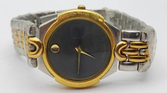 MEN'S MOVADO WRISTWATCH SILVER/GOLD: MEN'S MOVADO WRISTWATCH SILVER/GOLD