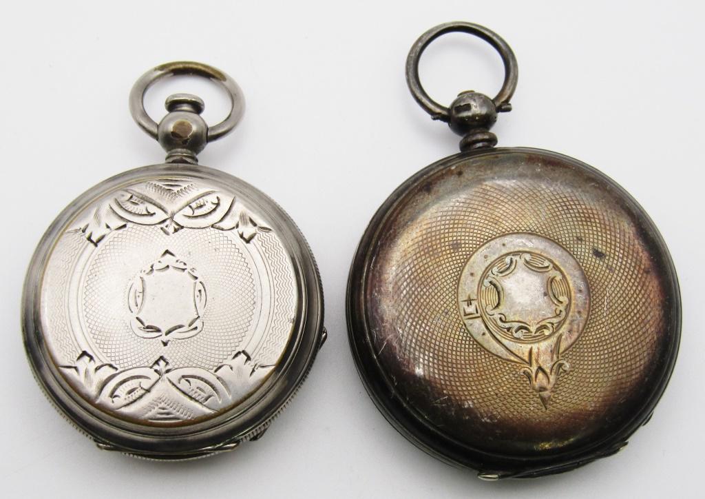 (2) KEY WIND ANTIQUE POCKET WATCHES (1 of 3)