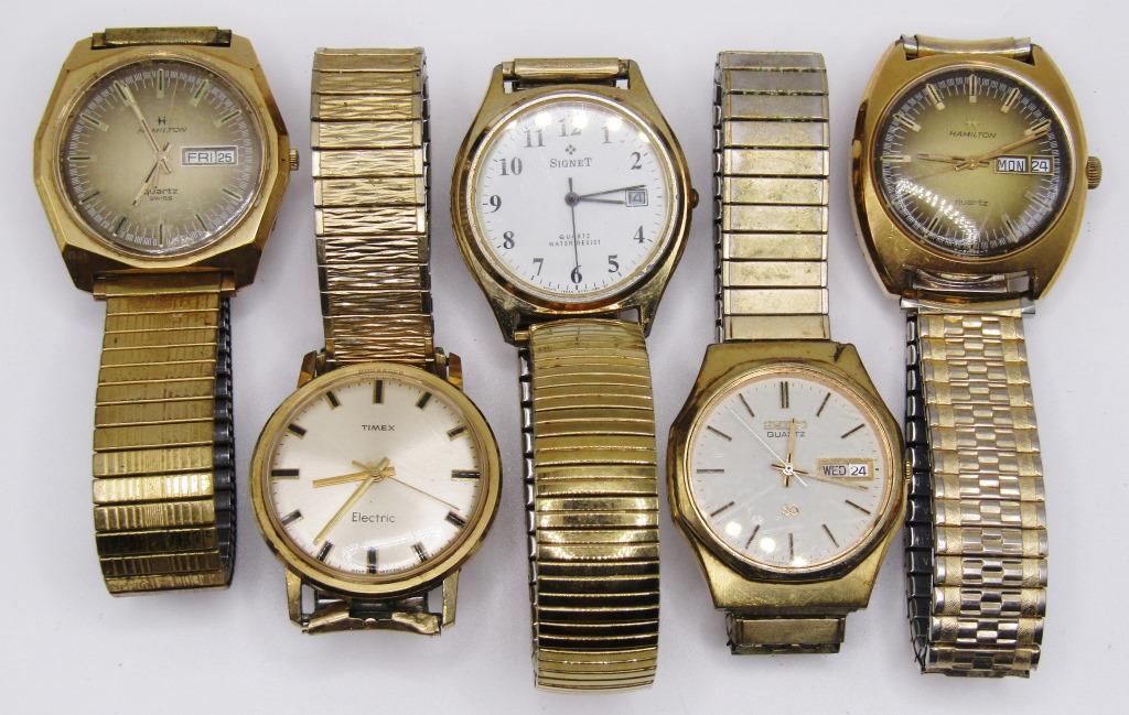 5-VTG MEN'S WRISTWATCHES: HAMILTON: 5-VTG MEN'S WRISTWATCHES: HAMILTON