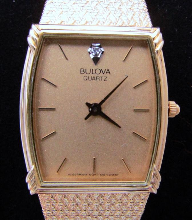 Bulova Quartz Gold Toned Watch