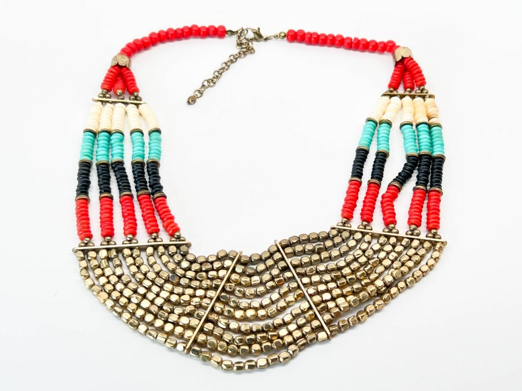 VINTAGE BRIGHT BOLD NECKLACE: VINTAGE BRIGHT BOLD NECKLACE