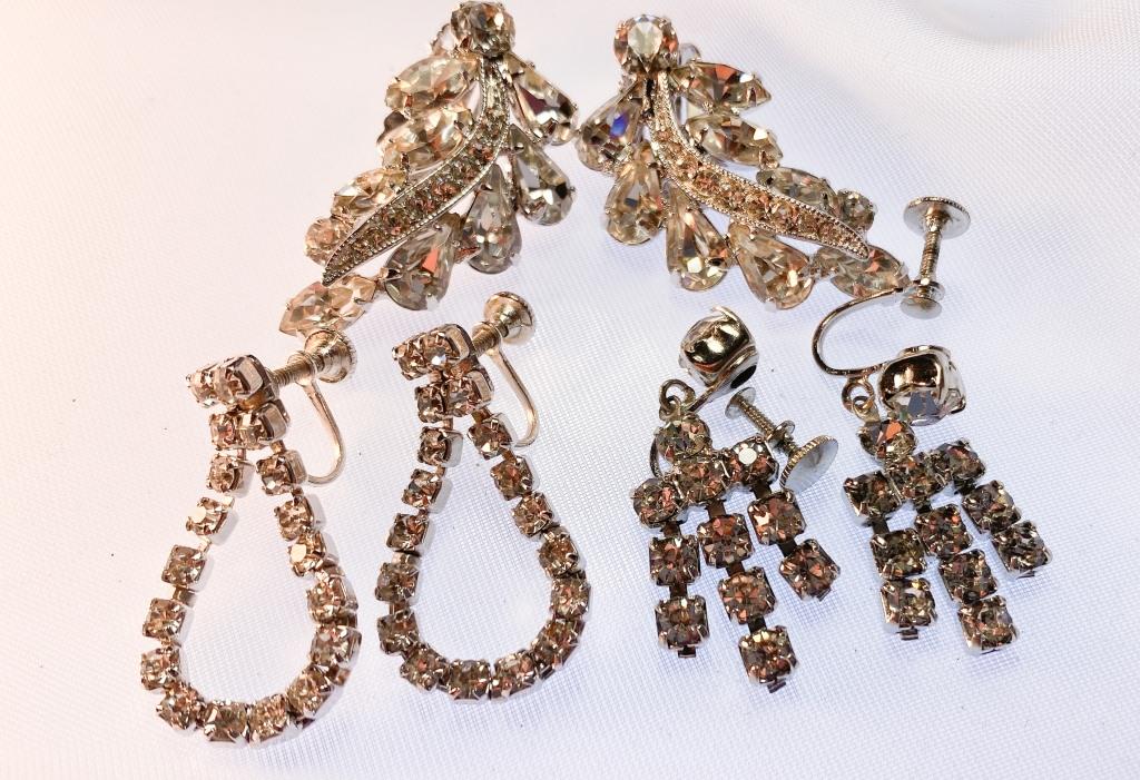 Rhinestone Earring Trio (1 of 3)