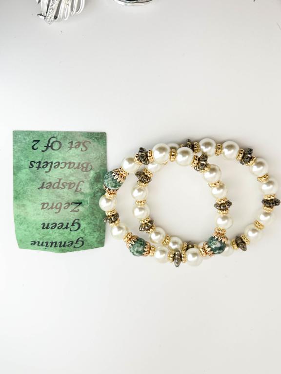 GREEN ZEBRA JASPER SET: GREEN ZEBRA JASPER SET