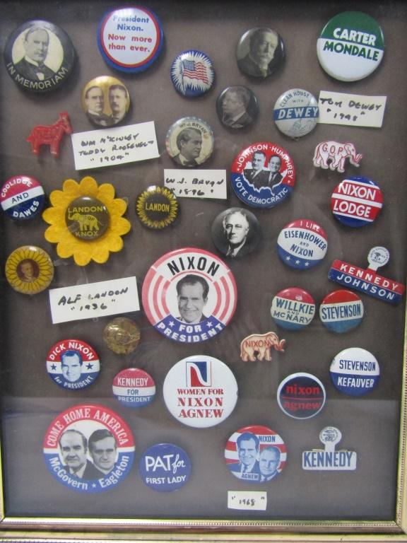 (34) EARLY POLITICAL PINS / BUTTONS (1 of 5)