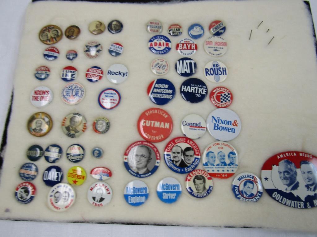 (53) POLITICAL PINS -  SEVERAL LATE 1800's (1 of 5)