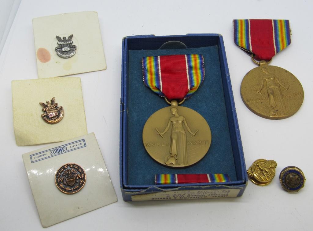 (2) 1941-1945 WORLD WAR II RIBBONS "FREEDOM MEDAL" (1 of 2)