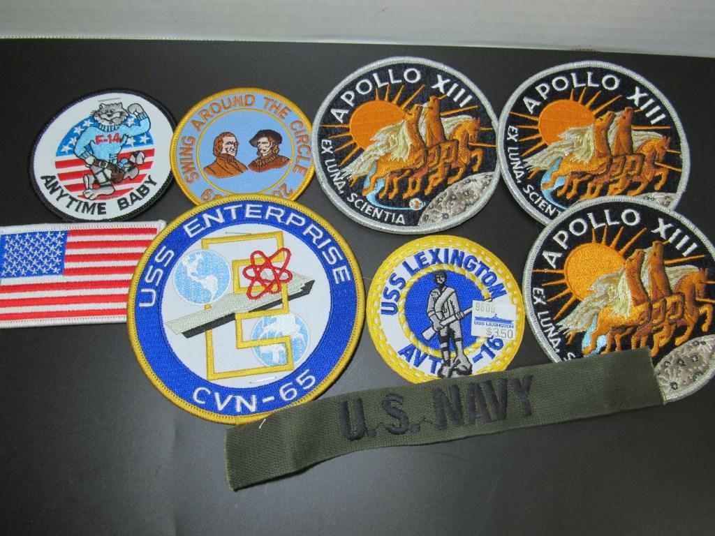(9) PATCHES - USS ENTERPRISE, USS LEXINGTON, (1 of 1)