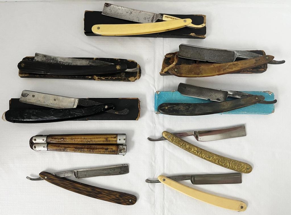 9 Vintage Straight Razors (1 of 8)