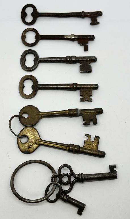 Vintage Skeleton Keys, set of 8 (1 of 4)