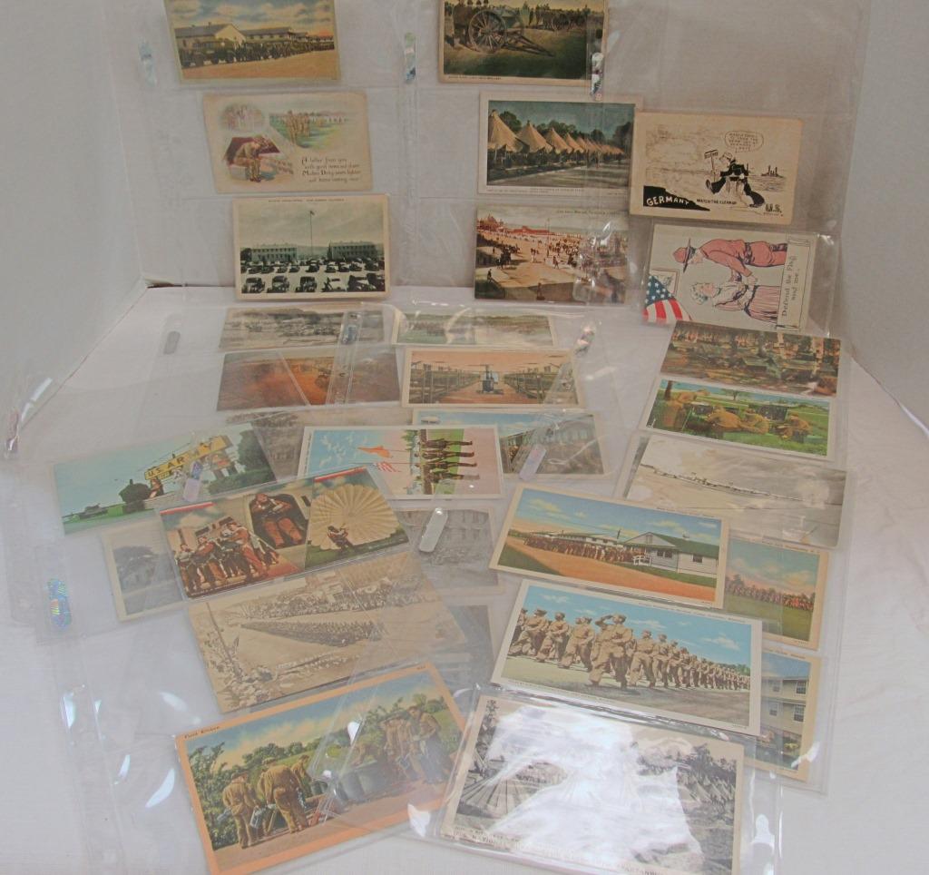 (28) MILITARY POST CARDS mostly 1940's - 50's (1 of 7)