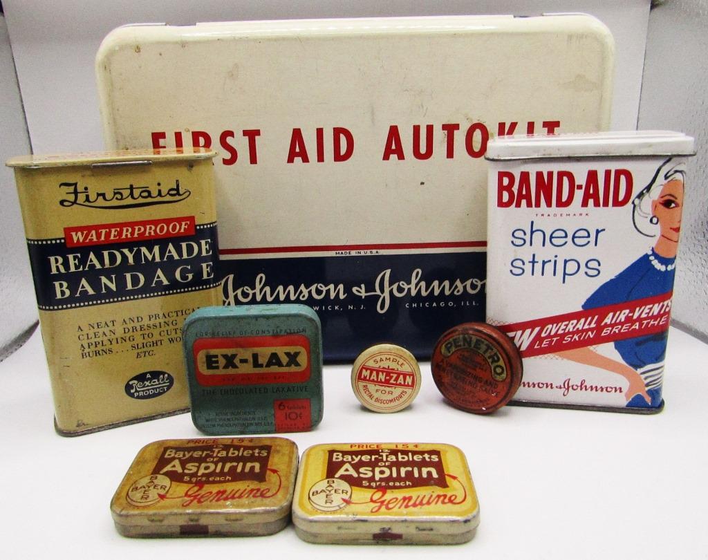 VTG FIRST AID AUTOKIT JOHNSON&JOHNSON & MORE! (1 of 11)