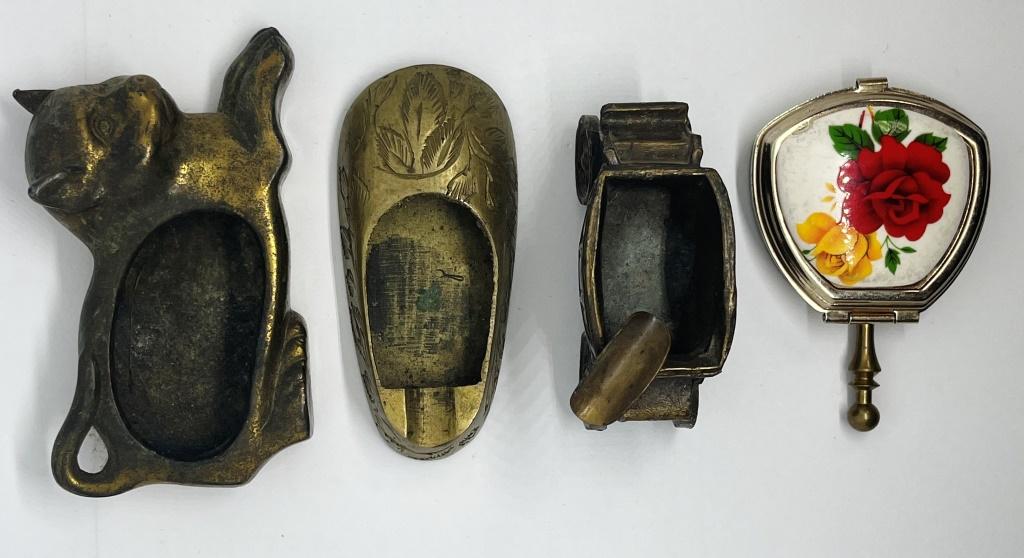 (4) VINTAGE UNIQUE ASHTRAYS! (1 of 5)