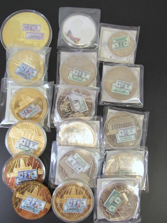 (17) TRIBUTE COINS to U.S. CURRENCY CLAD PROOFS (1 of 5)