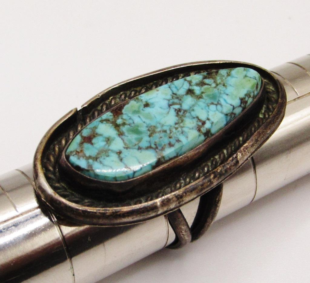 NAVAJO STERLING SPLIT SHANK RING WITH (1 of 2)
