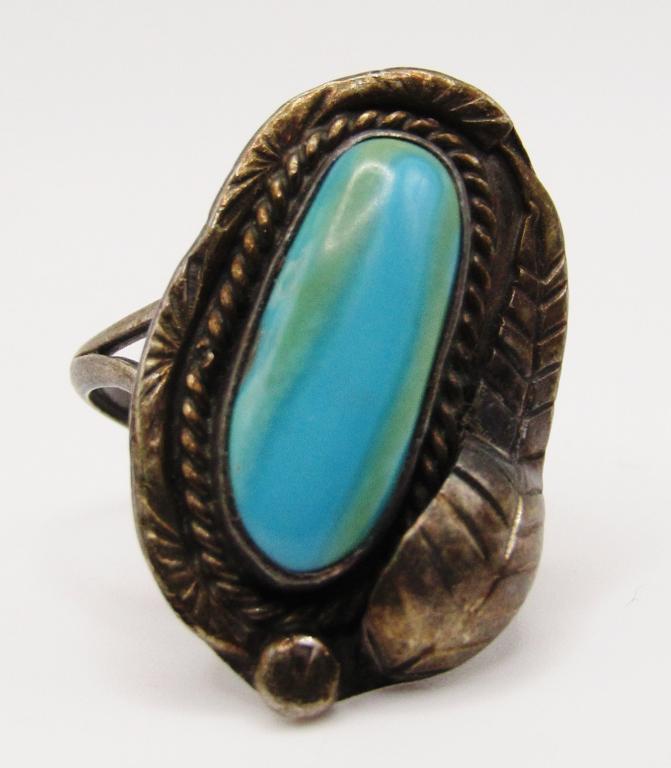 NAVAJO STERLING SPLIT SHANK RING WITH (1 of 3)