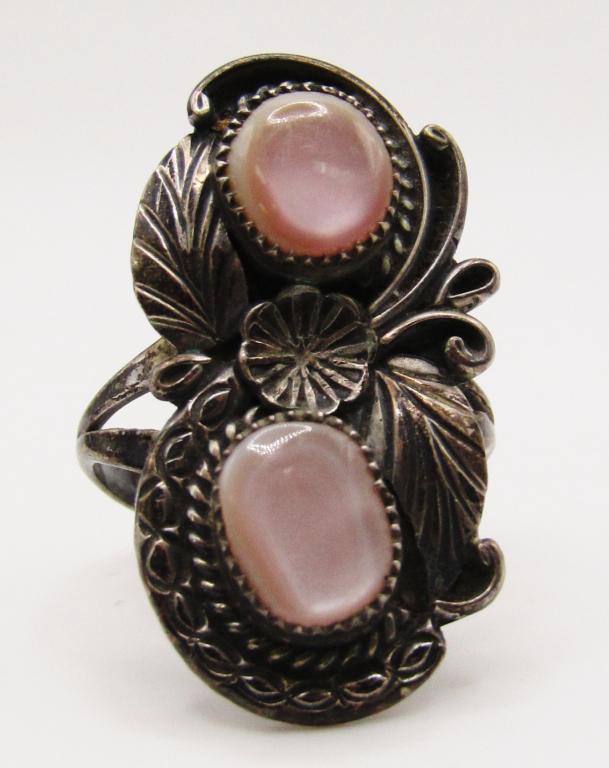 HARVEY SOUTHWESTERN STERLING SPLIT SHANK RING (1 of 5)