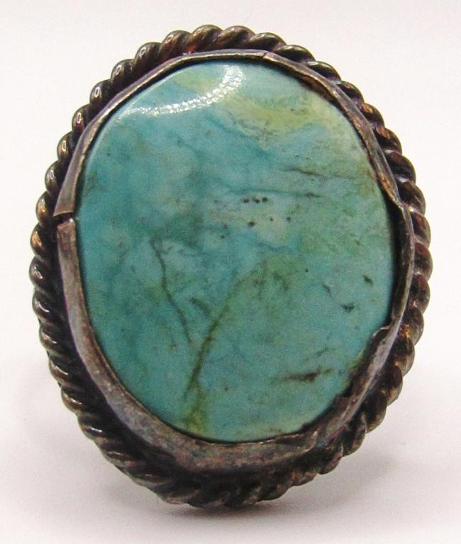 NAVAJO STERLING SPLIT SHANK RING WITH (1 of 4)