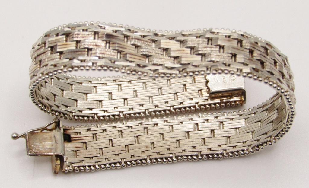 ITALY STERLING WOVEN STYLE BRACELET (1 of 4)